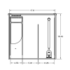 JBJ Rimless Flat Panel 45 Gallon Black Aquarium & Stand