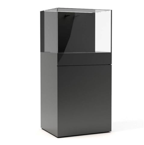 JBJ Rimless Flat Panel 45 Gallon Black Aquarium & Stand